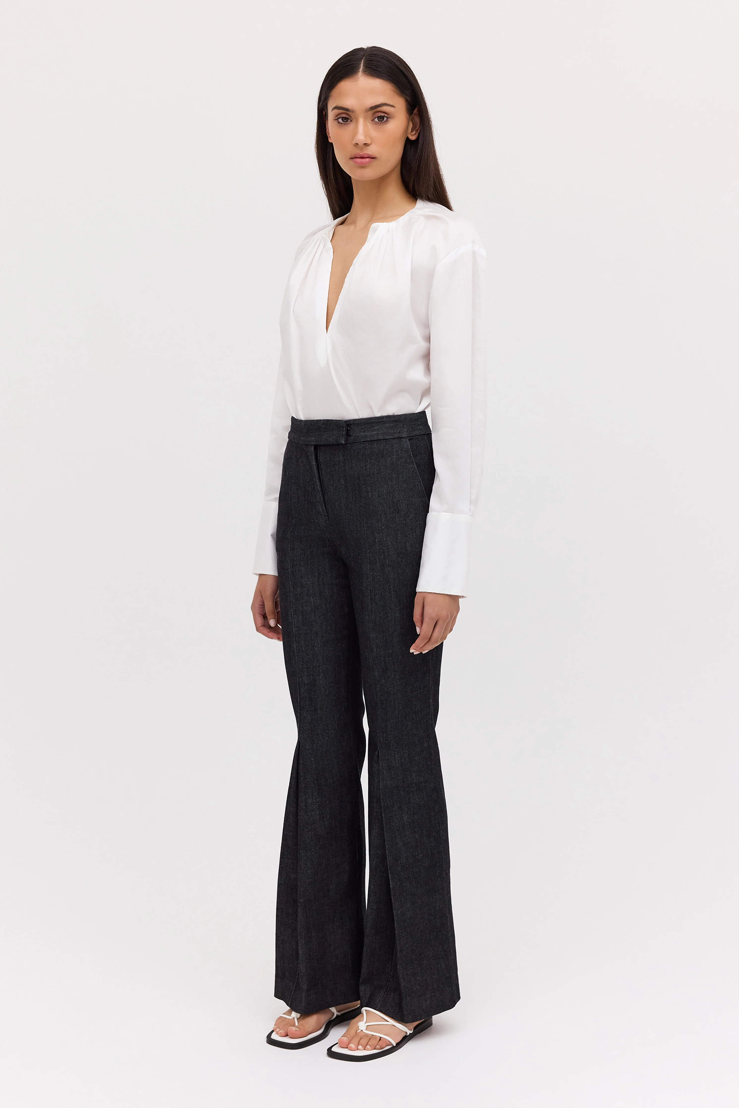 WHITE COTTON CIRCA SHIRT - Image 4