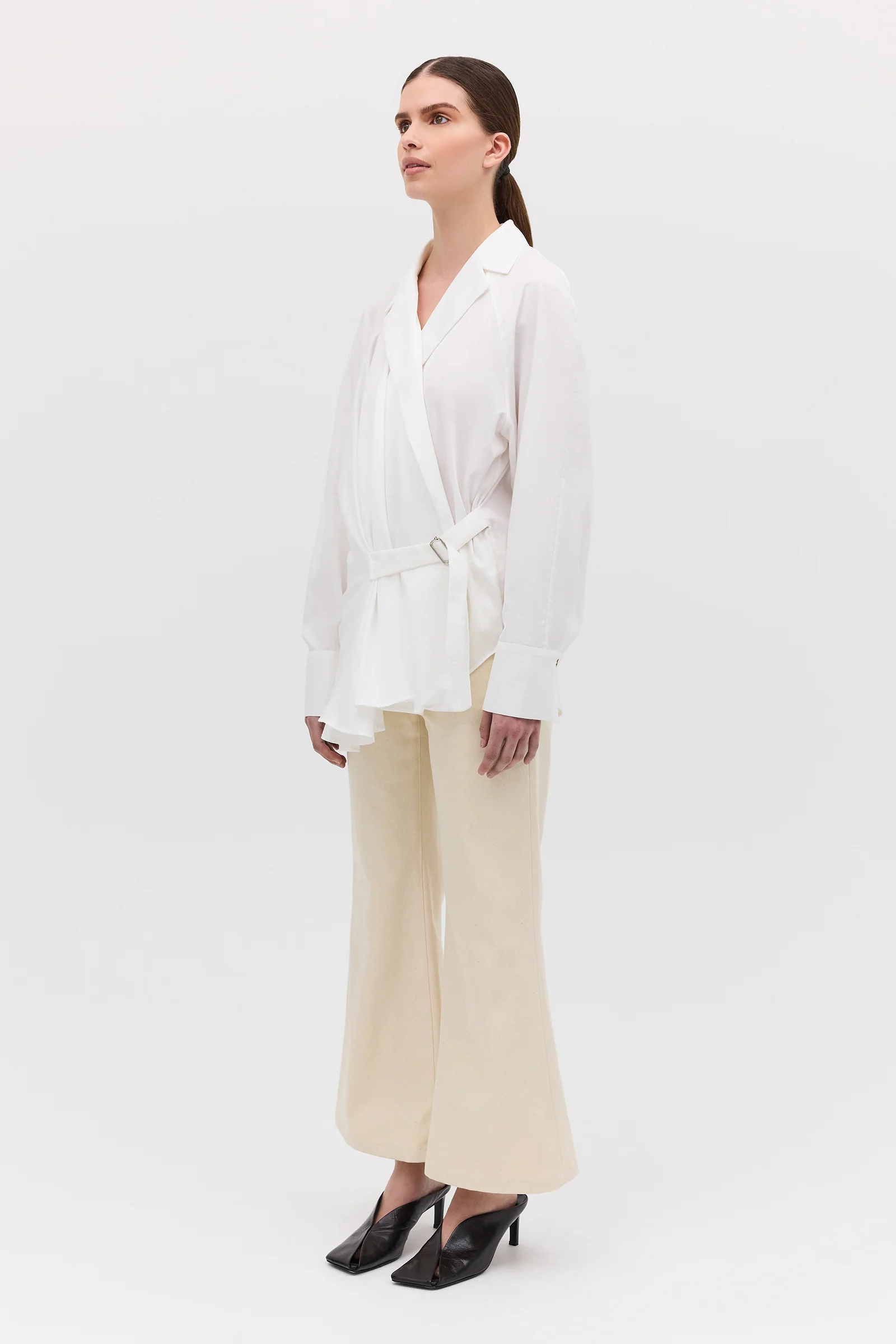 WHITE COTTON ISABELLA SHIRT - Image 4