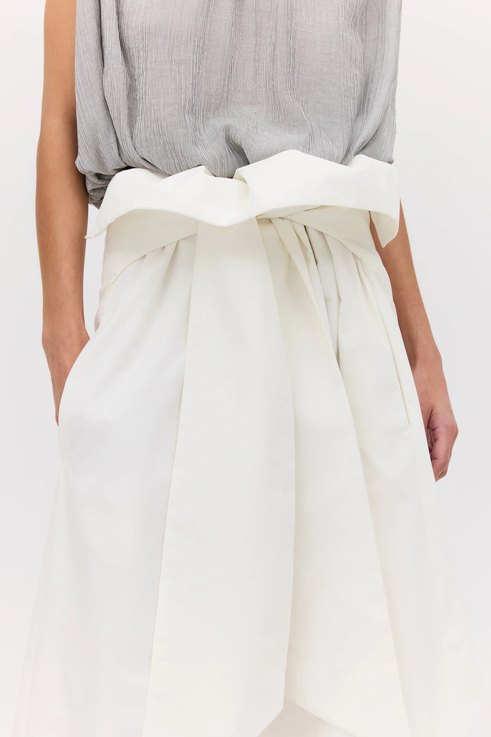 WHITE COTTON NOSTALGIA SKIRT - Image 3