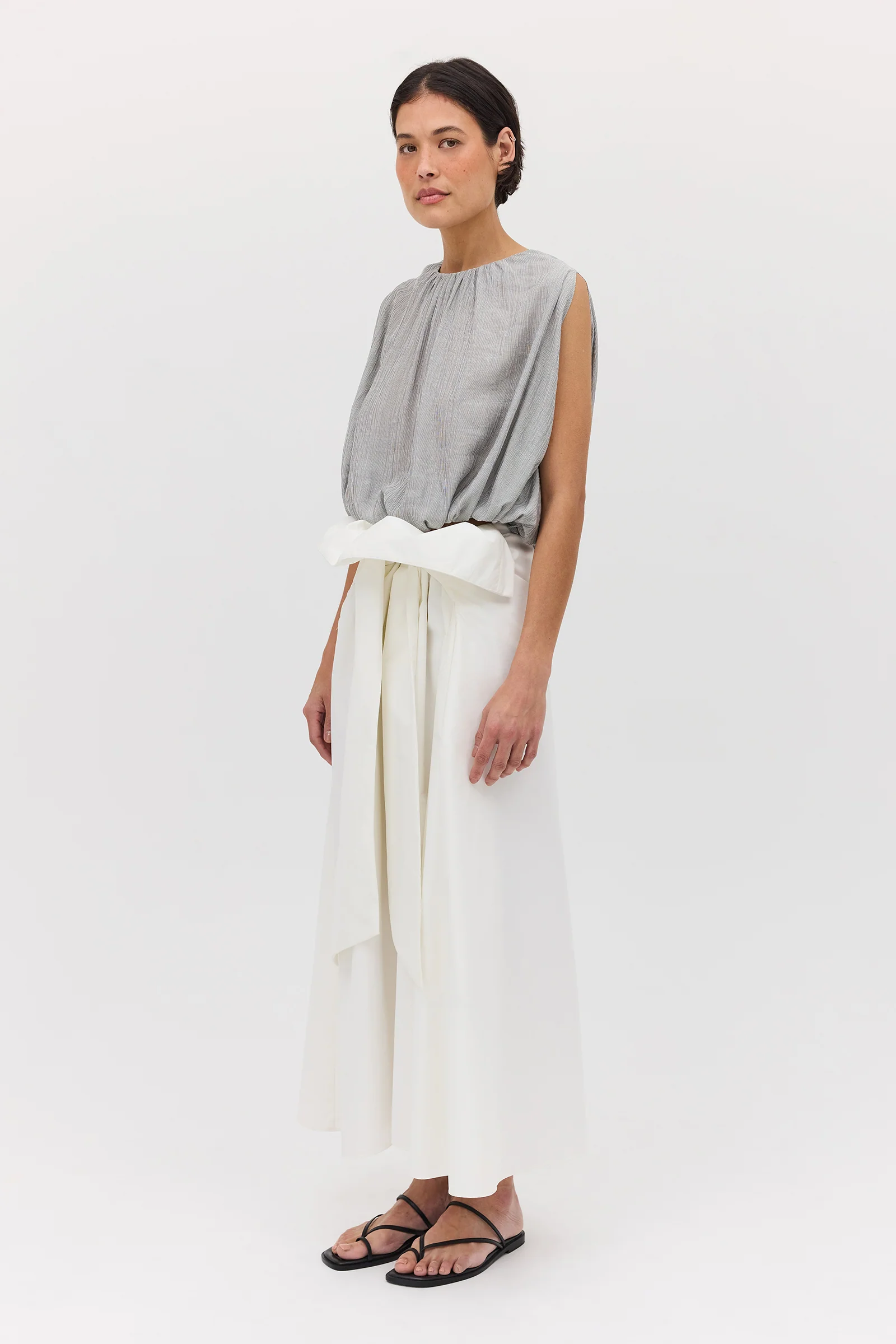 WHITE COTTON NOSTALGIA SKIRT - Image 4