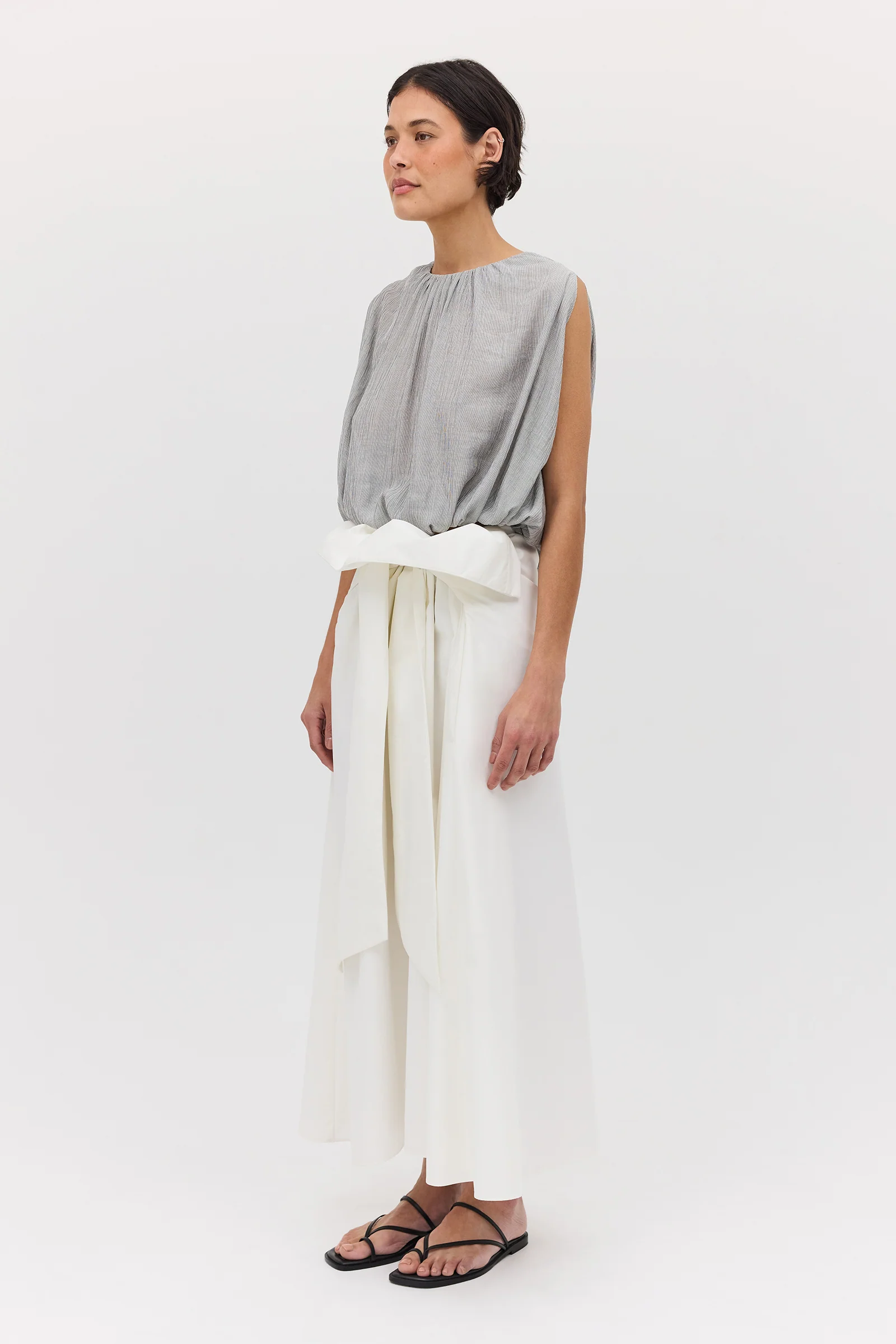 WHITE COTTON NOSTALGIA SKIRT - Image 5