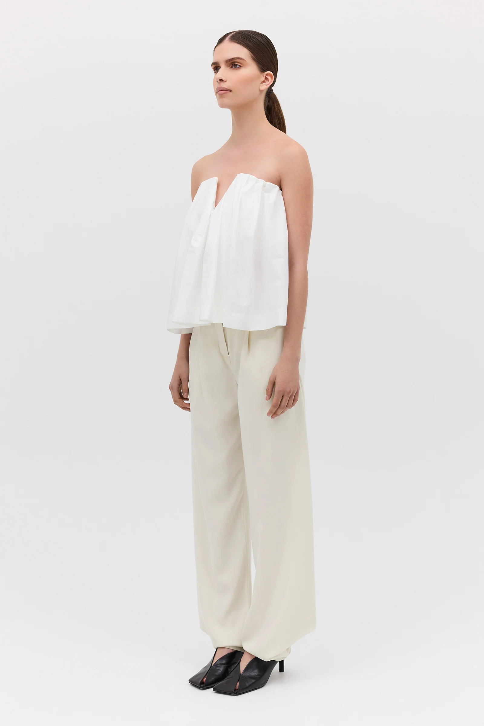 WHITE COTTON PRISM TOP - Image 3