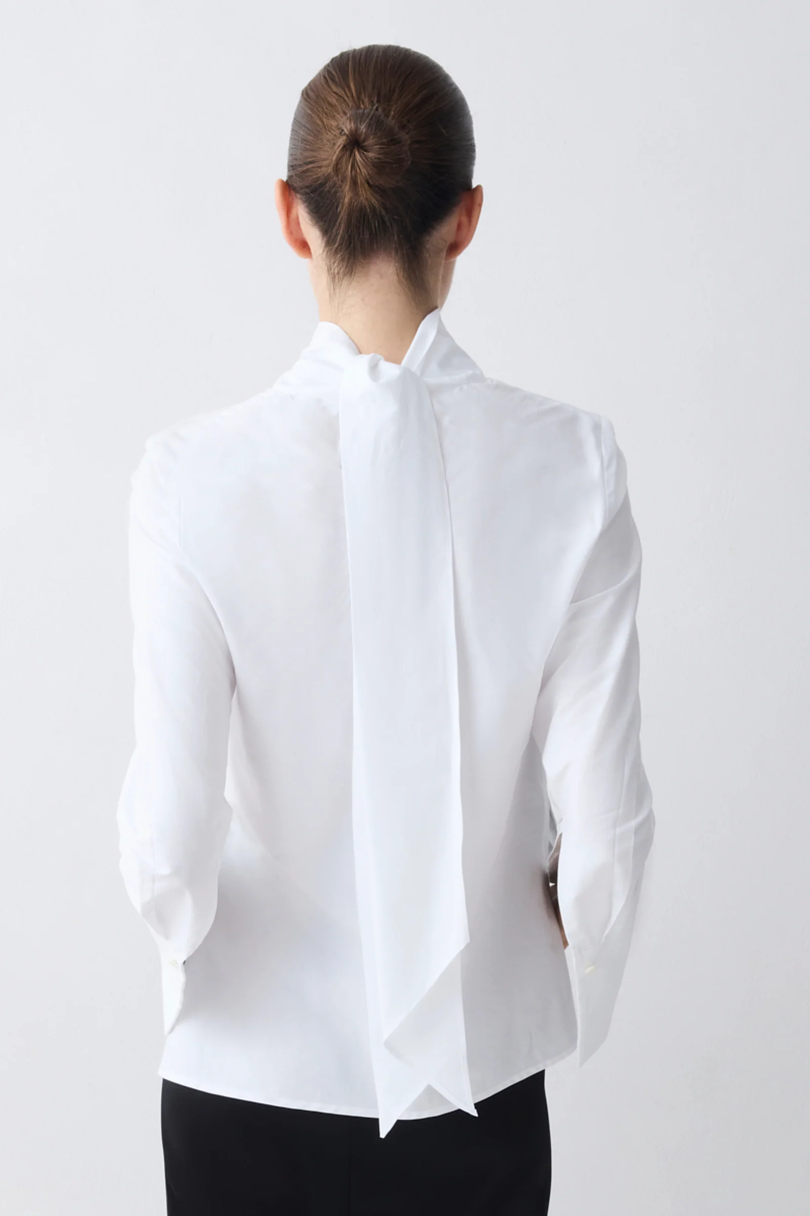 WHITE COTTON SHIRTING BYSTANDER TOP - Image 4