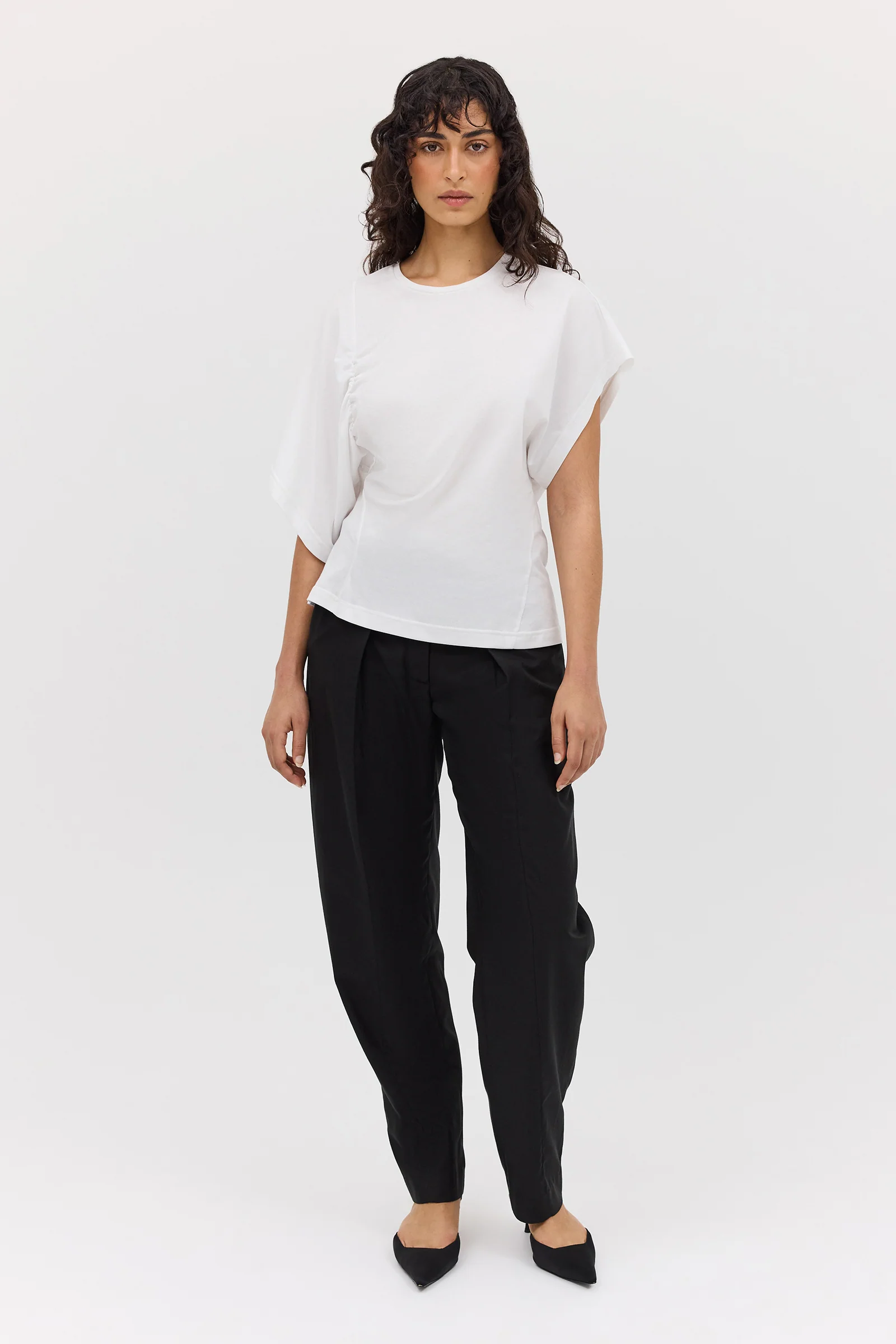 WHITE JERSEY SYNCHRONISE TOP - Image 4