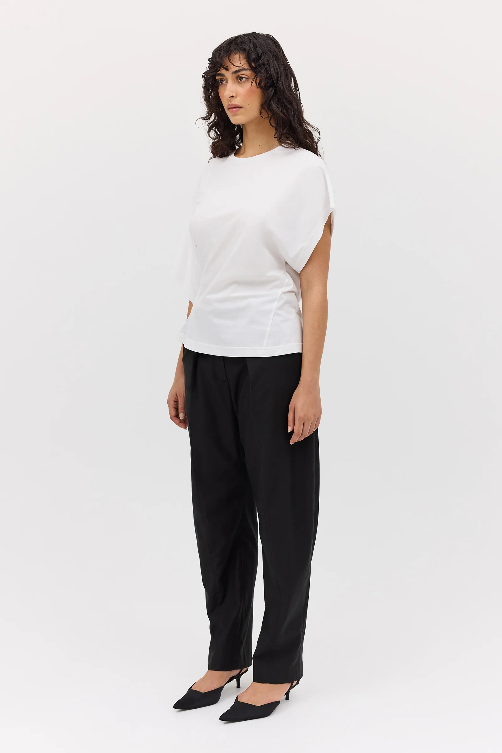 WHITE JERSEY SYNCHRONISE TOP - Image 5