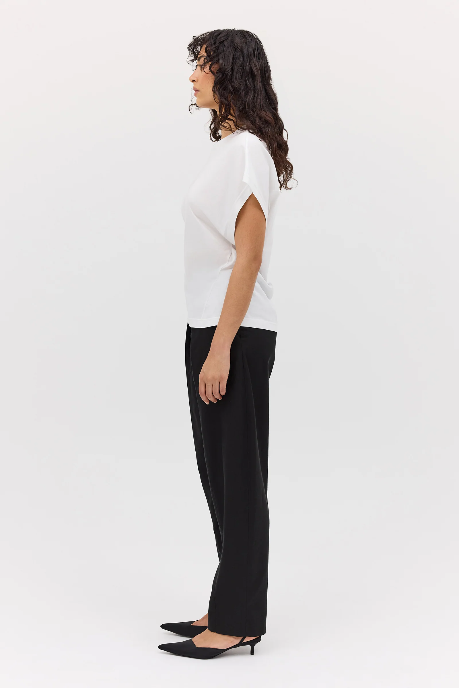 WHITE JERSEY SYNCHRONISE TOP - Image 7