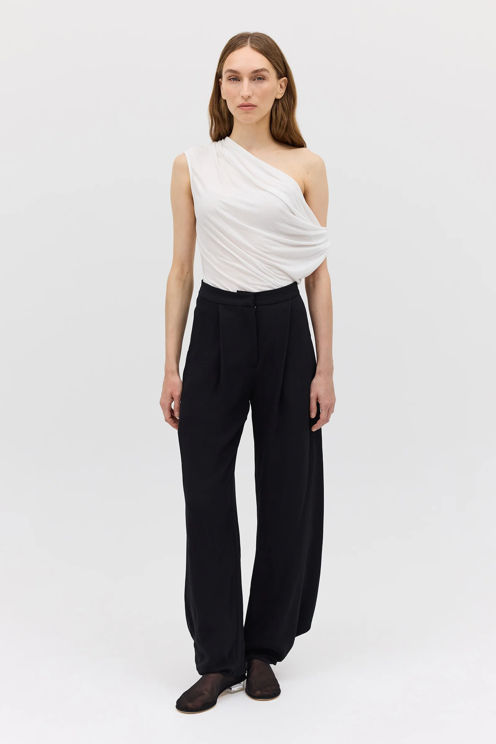WHITE JERSEY VERSED TOP - Image 3