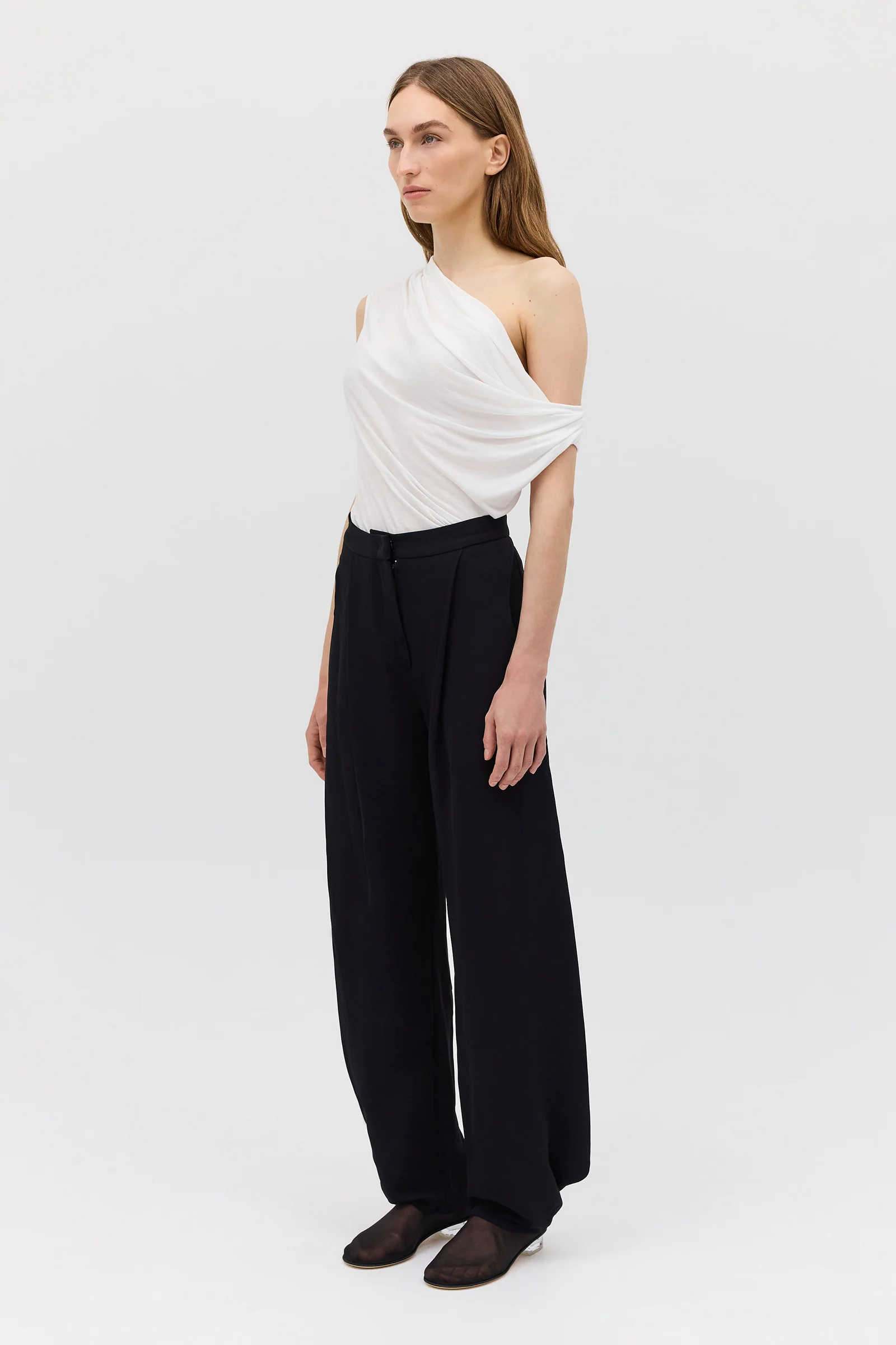 WHITE JERSEY VERSED TOP - Image 4