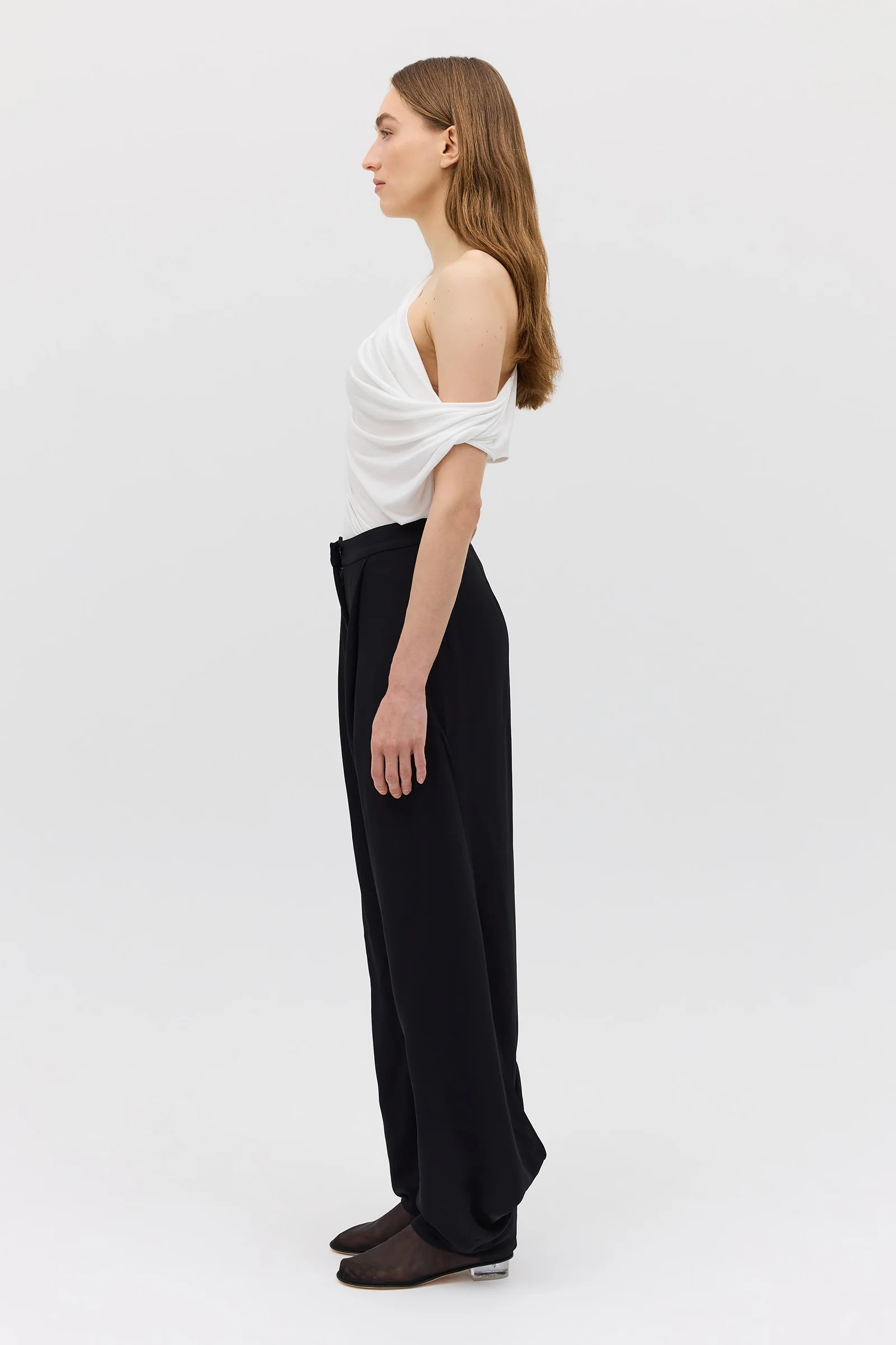 WHITE JERSEY VERSED TOP - Image 5