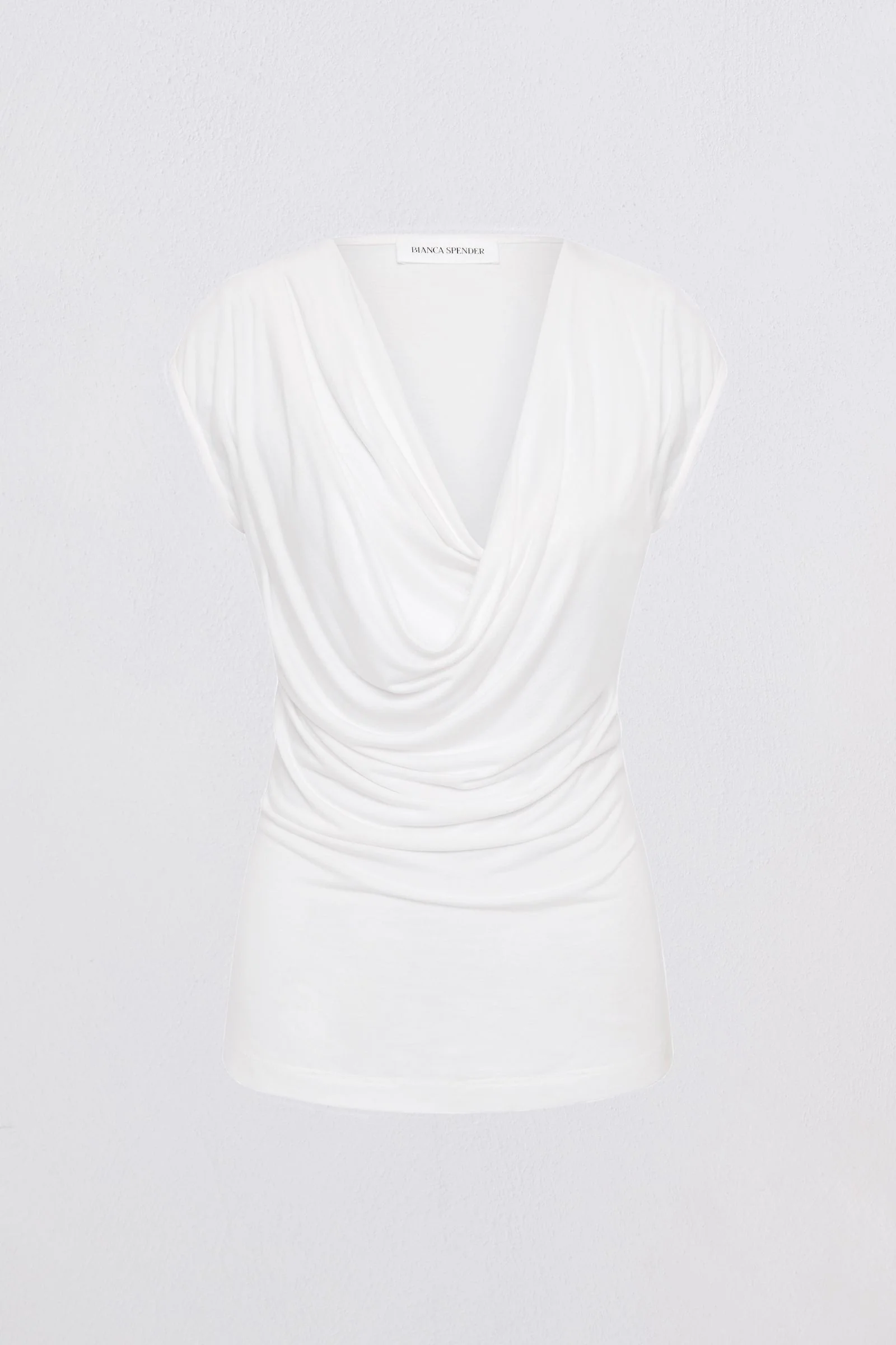 WHITE JERSEY VERSED TOP - Image 8
