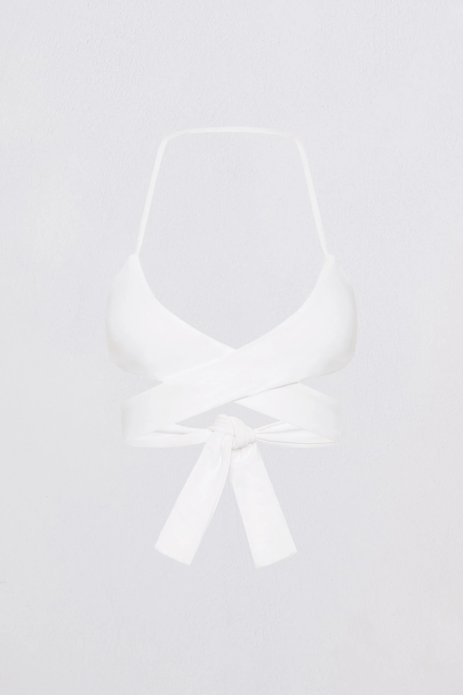 WHITE SPANDEX RISING SWIM TOP - Image 8